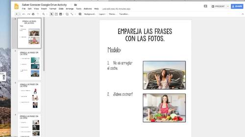 spanish saber vs conocer google drive
