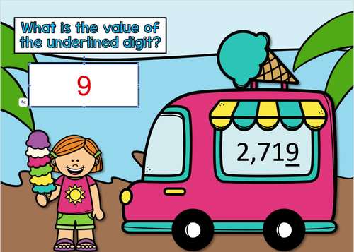 Place Value to 4 Digits Digital & Printable Math Task Cards | TPT