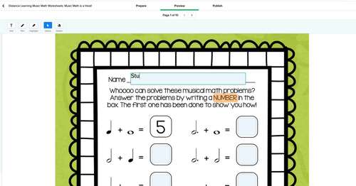 Music Math Worksheets: Music Math is a Hoot! | TpT