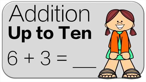 Preview of Free: Addition up to 10 Math Center Brain Break Game (Adding)