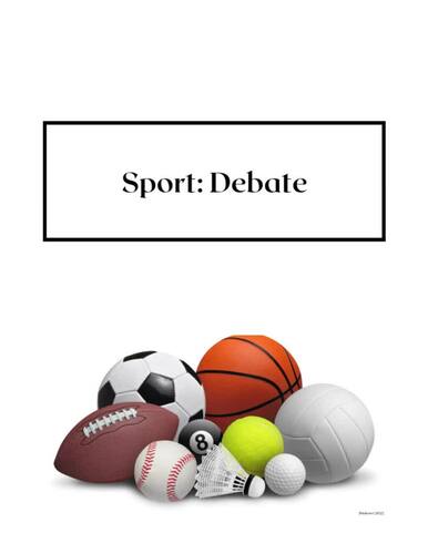 Sport: COMPLETE DEBATE with TEMPLATES by Josephine's EFL Classroom