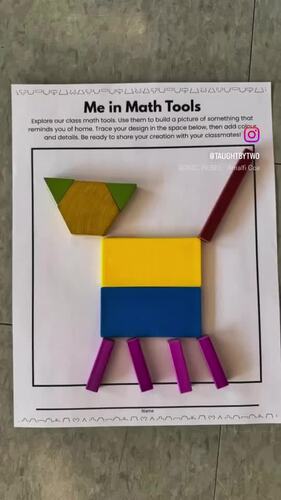 Me in Math Tools Back-to-School Math Activity Hands-On Math Manipulatives