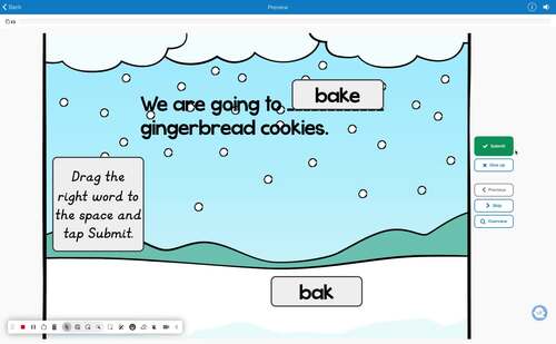 Choose a Word and Build a Gingerbread House BOOM Cards | TPT