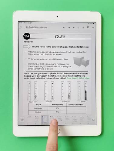 4th grade end of year science review digital and printable worksheets
