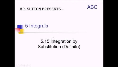 Integrals Unit