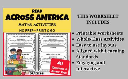Read Across America Math Word Problems – 40 Reading-Themed Problems ...