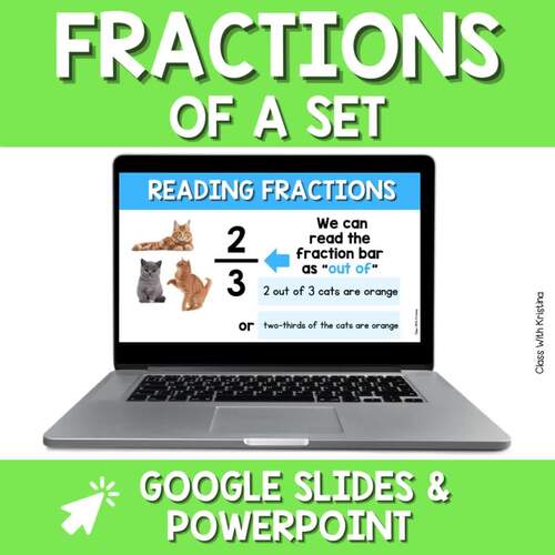 Fractions of a Set Slides Google Slides PowerPoint Presentation Lesson ...