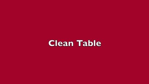 Preview of Video Model + Data Sheet - Clean the Table