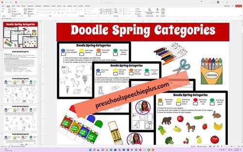 Doodle Spring & Summer Categories NO PREP