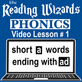 Phonics Video/Easel Lesson - Short A Words Ending With AD 