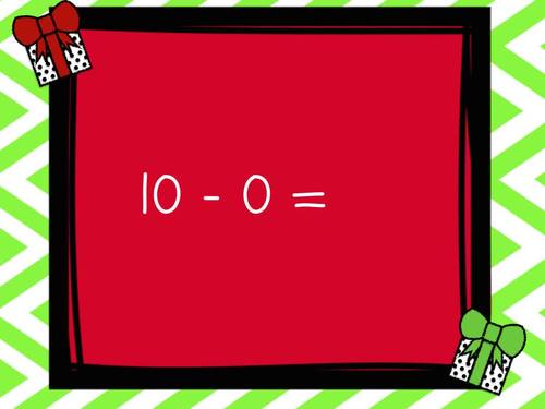 Preview of Holiday Solve And Dance | Subtraction Within 10 | Interactive Fact Fluency Video