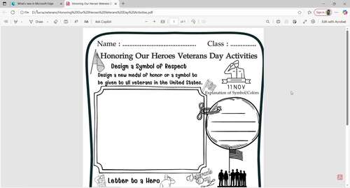 Honoring Our Heroes Veterans Day Activities by chiwden | TPT