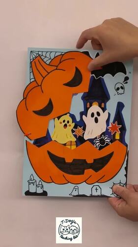 Halloween Haunted Castle Art Project | Pumpkin Craft & Scene Design ...
