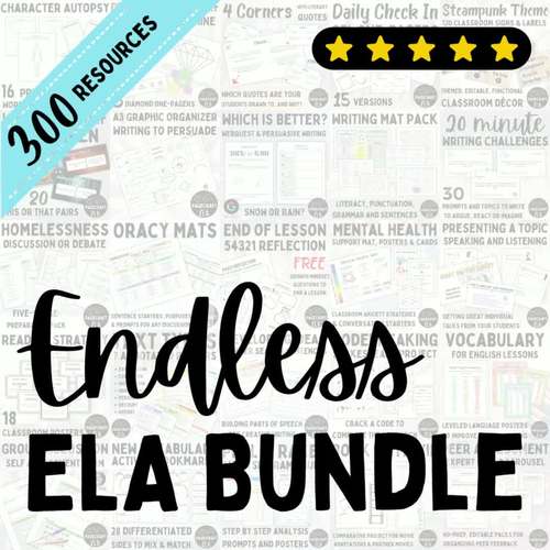 ENDLESS ELA BUNDLE | Middle & High School | Reading, Writing, Communication