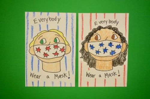 Preview of Let's Draw Everybody Wear a Mask!