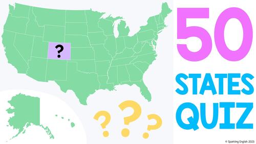 50 States Map Quiz - Identify the State on US Map - Interactive Whole ...