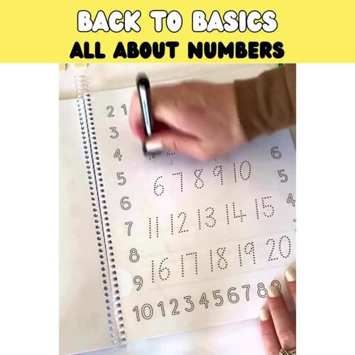 Numbers 1 20 worksheets Preschool Kindergarten Print and go pages