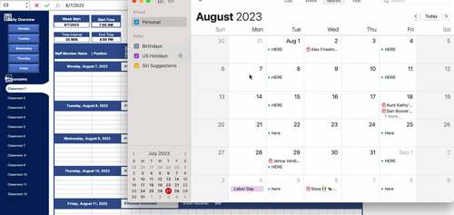 Staff Scheduling Tracker by Admin 4 You | TPT