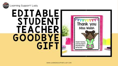 Goodbye Gift for Student Teacher by Learning Support Lady TPT