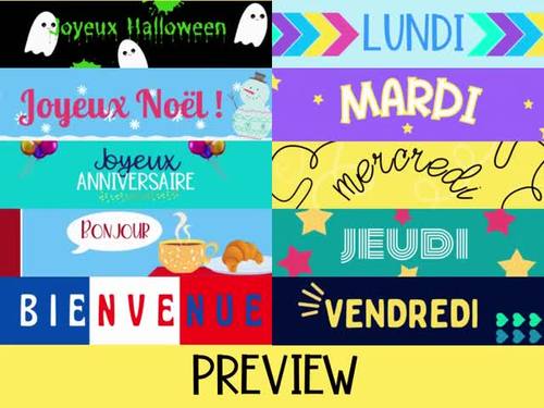 Animated French Google Classroom Headers Banners By Wonder At The World