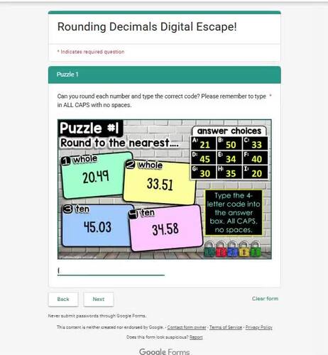 Rounding Decimals Digital Math Escape Room Activity | TPT