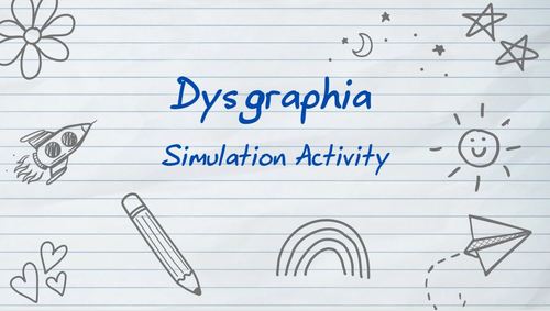 Preview of Dysgraphia Simulation Activity