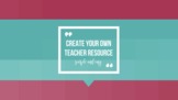 Create your own lesson plans! Easy to edit templates by YouCreate