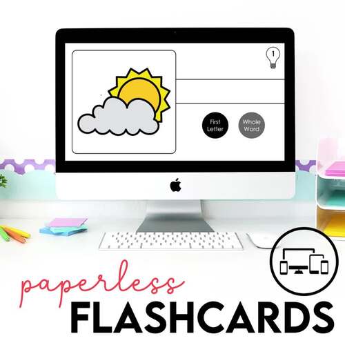 Weather & Seasons Digital Flash Cards & Vocabulary Picture Dictionary ...
