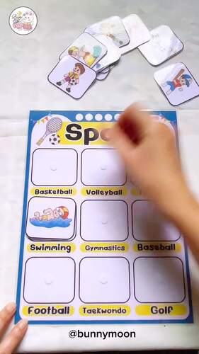 Sport flash cards for kids by Bunnymoon | TPT