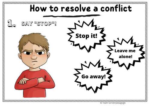 Resolving conflicts - a step-by-step guide for students | TPT