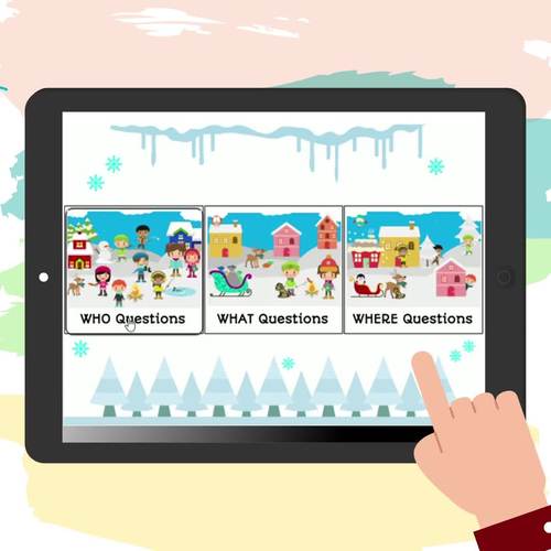 Winter Activities Wh Questions Boom Cards Distance Learning | TPT