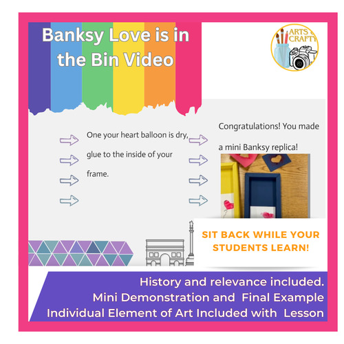 Preview of Banksy "Love is in the Bin" Inspired Lesson Introduction Video