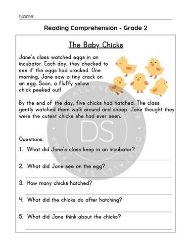 Reading Comprehension Grade 2 - 3 Worksheets Set 2 | 25 Short Stories ...