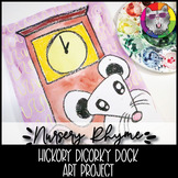 Hickory Dickory Dock Art Lesson, Nursery Rhyme Art Project
