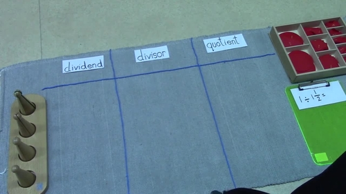 Preview of Montessori Fraction Division 3