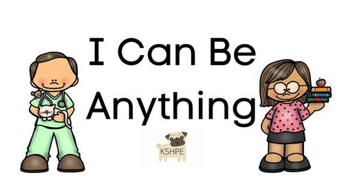 Preview of I Can Be Anything Sight Word Reader, Community Helpers, Vocabulary Video/Ebook