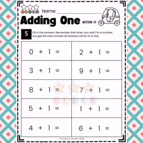Addition 0–5 Within 10 Worksheets | Kindergarten, 1st Grade Math | No Prep.