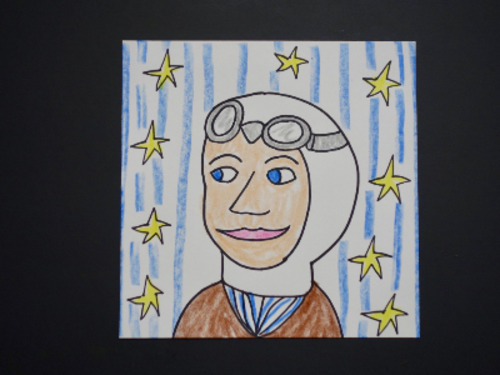 Preview of Let's Draw Amelia Earhart!