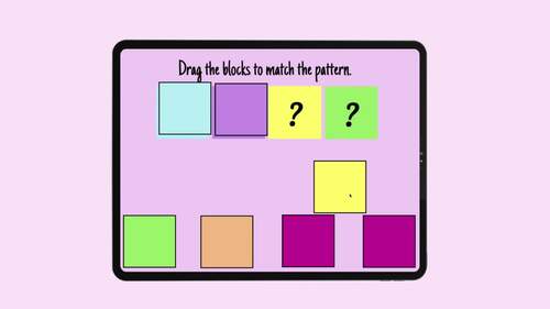 Copying Sequence Block Designs Boom Cards (ABLLS-R B9 Step 3) | TPT