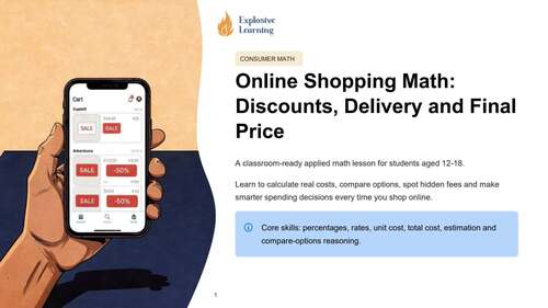 Online Shopping Math — Career Math Lab (High School Personal Finance ...