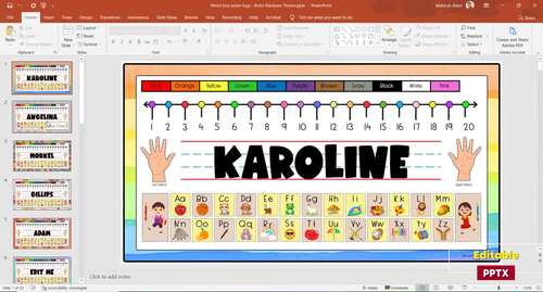 Editable FUNdations Pencil Box Name Tags - Boho Rainbow Theme | TPT