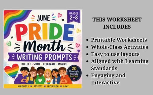 Pride Month Writing Prompts for Grades 2–8 | Social Emotional Learning ...