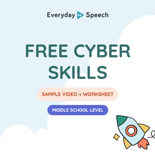 Preview of Free Middle School Cyber Skills Video Lesson