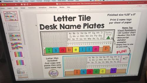 Name Plates or Desk Name Tags with Letter Tiles You Customize by Mrs ...