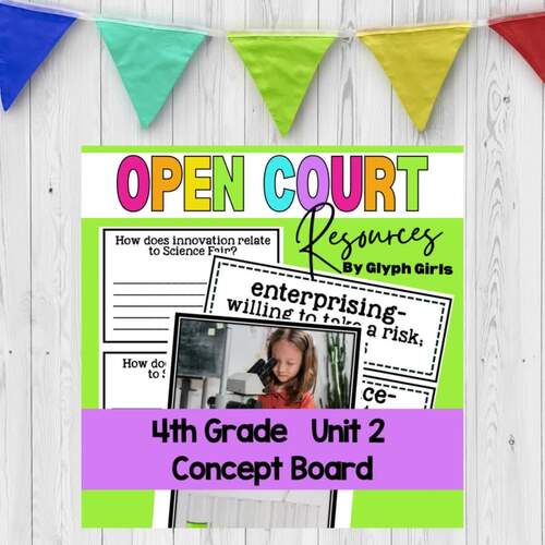 Open Court Reading 4th Grade Unit 2 Concept Board Resources by Glyph Girls