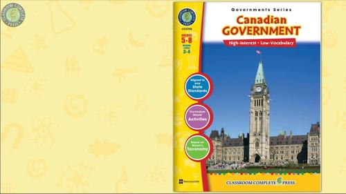 Canadian Government Gr. 5-8 by Classroom Complete Press | TpT