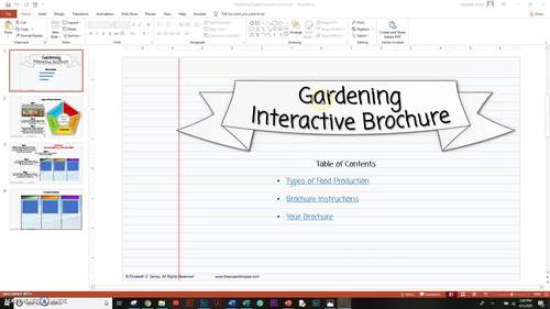 Gardening Digital Brochure Food Production Types Distance Learning