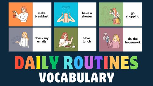 Preview of Daily Routines English Vocabulary I Daily Activities.