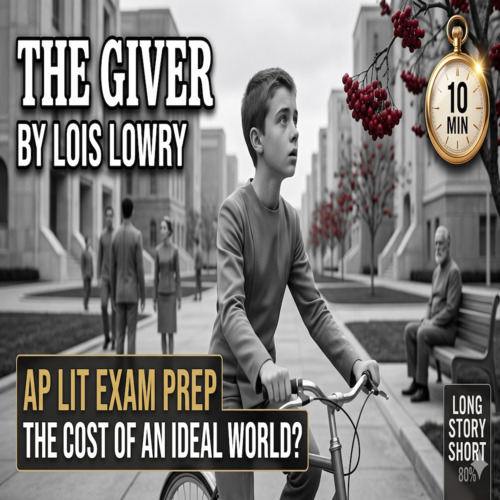 Preview of The Giver by Lois Lowry | Video Lesson, Worksheet, Key & Audio