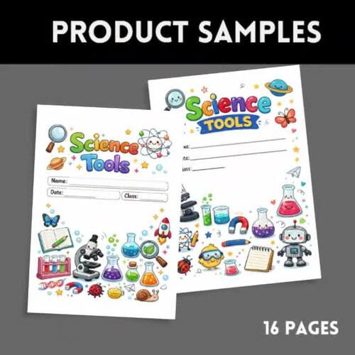 Identifying Science Tools: Trace, Draw, and Match - 16 PDF Worksheets